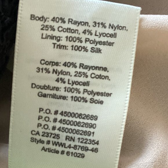 Wilfred Women's Black Lace Sleeveless Mini Sheath Dress Size XXS - Picture 8 of 8